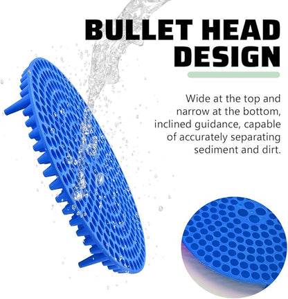 Bullet Car Wash Bucket Grit Trap Inserts, Vehicle Detailing Wash Filter for Remove Dust and Dirt, Automotive Cleaning Tool Fits 12 Inch Diameter Bucket, Universal for SUV RV Truck (Blue)