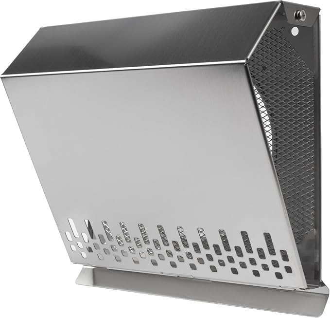 Vent Systems 6" Inch Air Supply Vent Cover with Rubber Gasket - Stainless Steel - Robust Weatherproof Outdoor Air Intake Box - Duct or Surface Mounting - Rain and Snow Protection