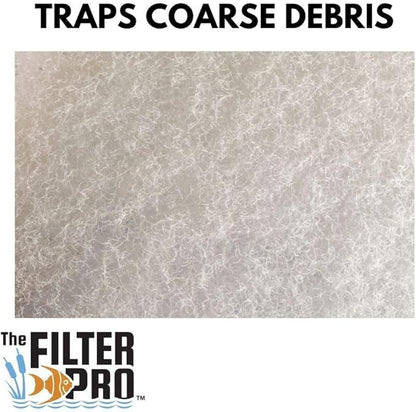 Cut Replacement Skimmer Filter Top Mat - Beige Coarse Filter Media to Fit Popular Brands, Made in USA (19" x 19" x 1.25" Thick- 3 Pack)