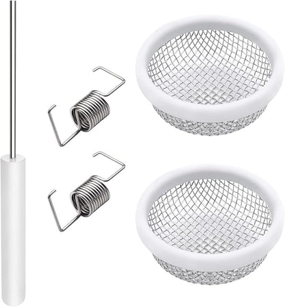 SVNR Stainless Steel Mesh Bug Screen for RV/Campers/Trailers - Furnace Vent Cover Screens - Included Installation Tool (2 Pack)