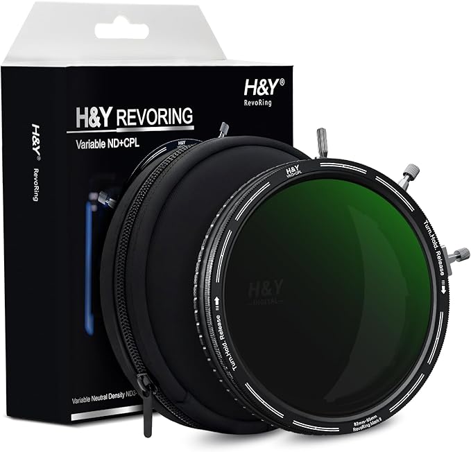 H&Y RevoRing MKⅡ82mm 86mm 92mm 95mm Variable ND Filter & CPL Polarizer, 3-in-1 VND (ND3-1000) Camera Lens Filter with Adjustable Adapter Ring, 22 Multi-Layer Nanocoating