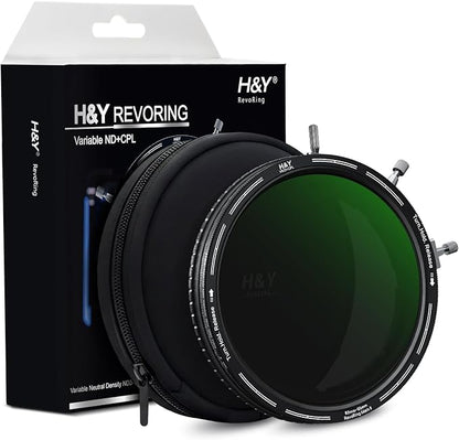 H&Y RevoRing MKⅡ82mm 86mm 92mm 95mm Variable ND Filter & CPL Polarizer, 3-in-1 VND (ND3-1000) Camera Lens Filter with Adjustable Adapter Ring, 22 Multi-Layer Nanocoating