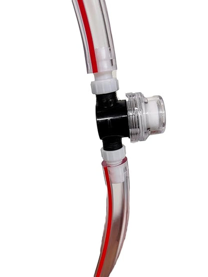 Inline Milker Filter, Clear Plastic Housing with White Connectors, for Milking Machines Portable or Fixed. (1Pc)