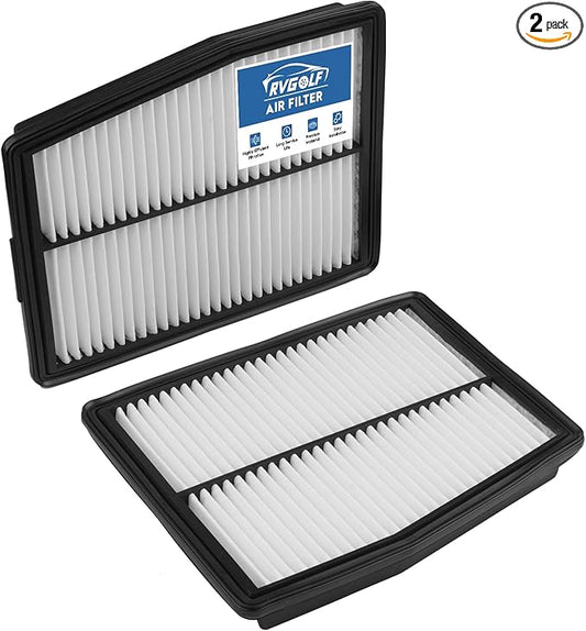 2PCS Engine Air Filter Only Fit Hybrid for Hyundai Santa Fe 2021-2023, Sonata 2020-2026, Tucson 2022-2026, Kia Sorento 2021-2026, Sportage 2023-2026# 28113L5100 Automotive Accessories