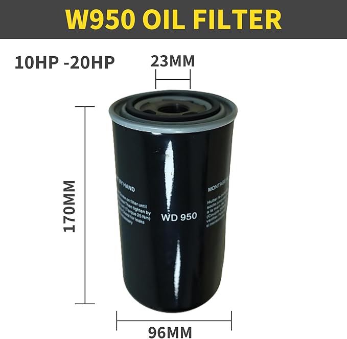 W950 Screw Air Compressor Oil Filter for 10HP Commercial Air Compressed System Maintenance Kit