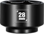 BLACKROBOT 28mm Low Profile Oil Filter Socket, 3/8" Drive 6-Point Oil Filter Cap Remover and Installer Tool, Chrome Vanadium Steel