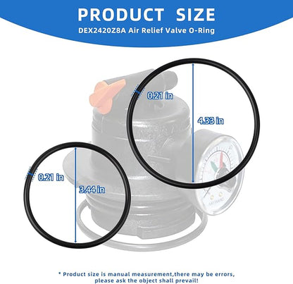 DEX2420Z8A Air Release Valve O-Ring Kit Compatible with Hayward SwimClear for Pro-Grid DE Filters, Fits C2020 C3020 DE2420 DE3620 Cartridge Filter Repair Parts - 1 Set of Replacement Seals