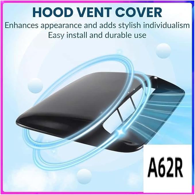 Car Universal Hood Vent Air Outlet Cover Compatible For Infiniti Compatible For Mazda And Tesla Hood Scoop Air Flow Intake Vent Cover