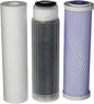 Reverse Osmosis Deionization (RODI) 10" Replacement Filter Kit (Sediment Cartridge, Carbon Cartridge, Color Indicating DI Cartridge Filled with MBD-30 Nuclear Grade Resin)by CFS