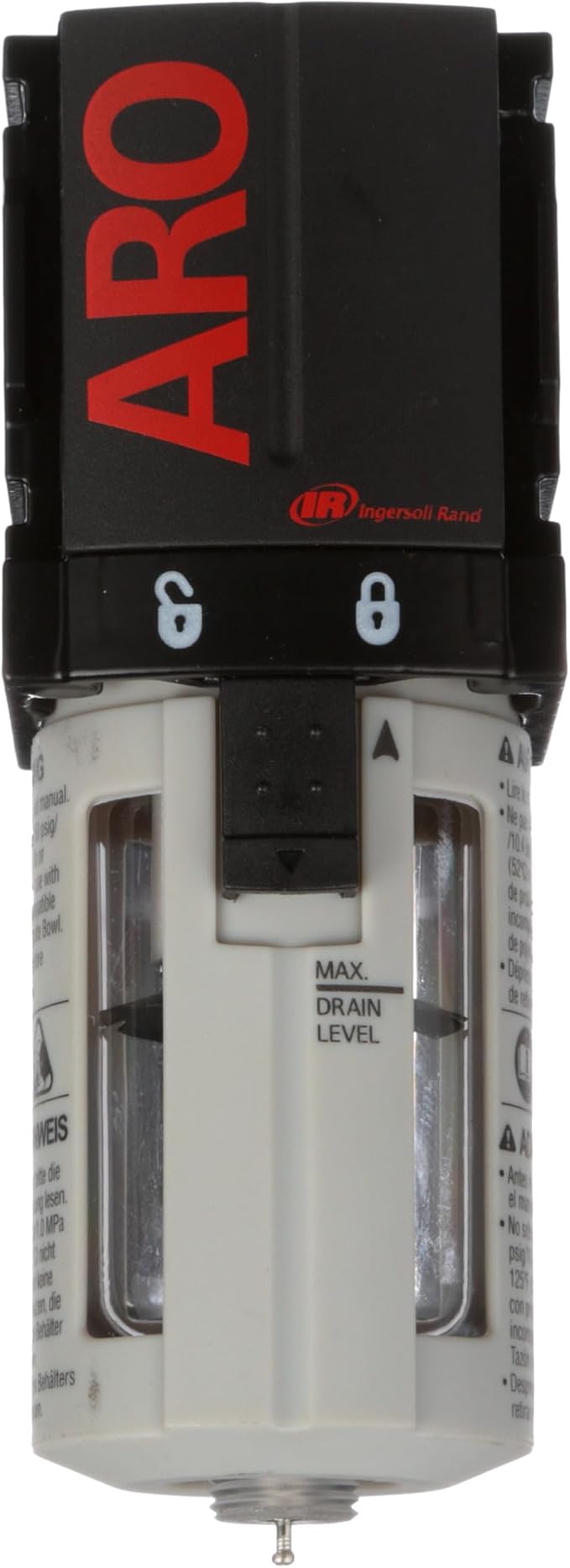 ARO Ingersoll Rand ARO F35121-400-VS Air Line Filter, 1/4" NPT - 150 psi Max Inlet, Black