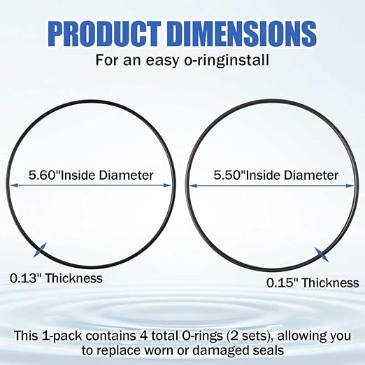 Whole House Water Filter O Ring 10"X4.5", 20"X4.5" for Simpure DB10C PurePlus PP-WFM10B Filter Housing Replacement Seals & Gaskets - 2PCS
