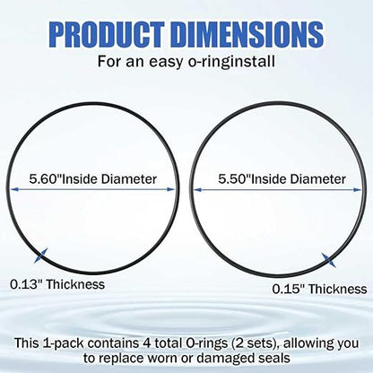 Whole House Water Filter O Ring 10"X4.5", 20"X4.5" for Simpure DB10C PurePlus PP-WFM10B Filter Housing Replacement Seals & Gaskets - 2PCS