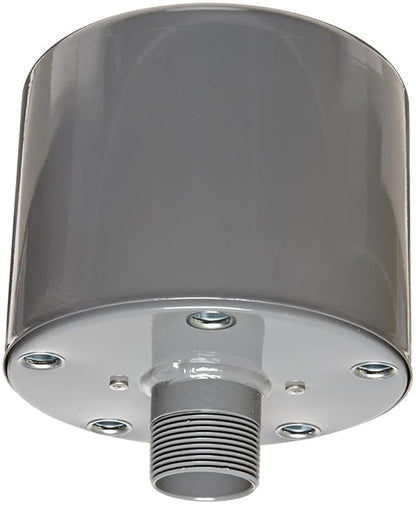 Solberg FS-19P-125™ Inlet Compressor Air Filter Silencer, 1-1/4" MPT Outlet, 6-5/8" Height, 6" Diameter, 70 SCFM, Made in the USA