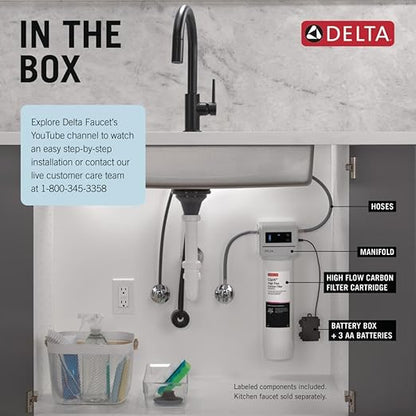 Delta Clarifi High Flow Under Sink Water Filter System, Water Filter for Kitchen and Bathroom Sink Faucet, DWQ3501510