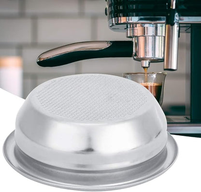 Coffee Filter Basket, 58mm Single Double Porous Filter Bowl Basket Semi Automatic Coffee Machine Bottomless Handle Filter for Portafilter Coffee Machine (For two persons)