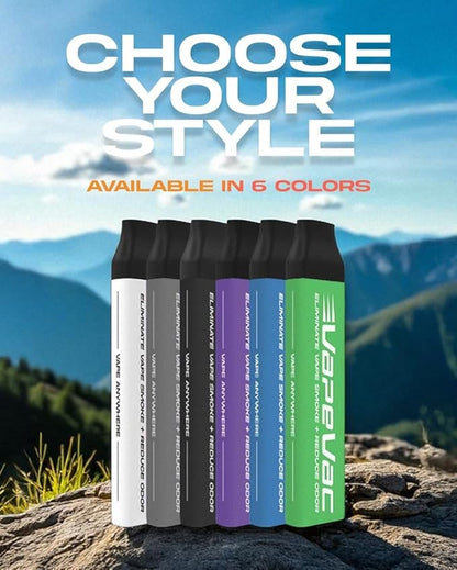 VapeVac(Registered AMZ Brand) – Pocket-Sized Personal Air Filter for Discreet Output Reduction | Minimizes Odor, Keeps Air Fresh | Not an Emission Device – 500+ Uses