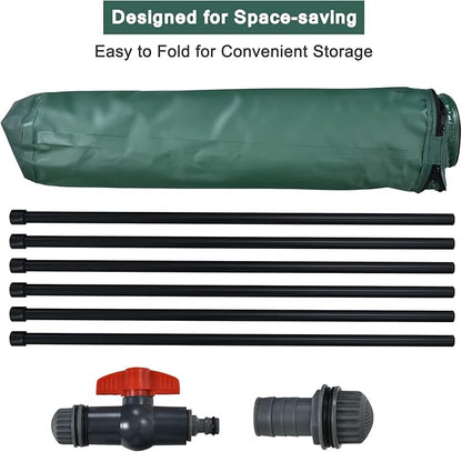 Goplus 60 Gallon Collapsible Rain Barrel, Portable Rain Barrels to Collect Rainwater from Gutter, Rainwater Collection System, Water Storage Tank Catcher Container with Filter Spigot
