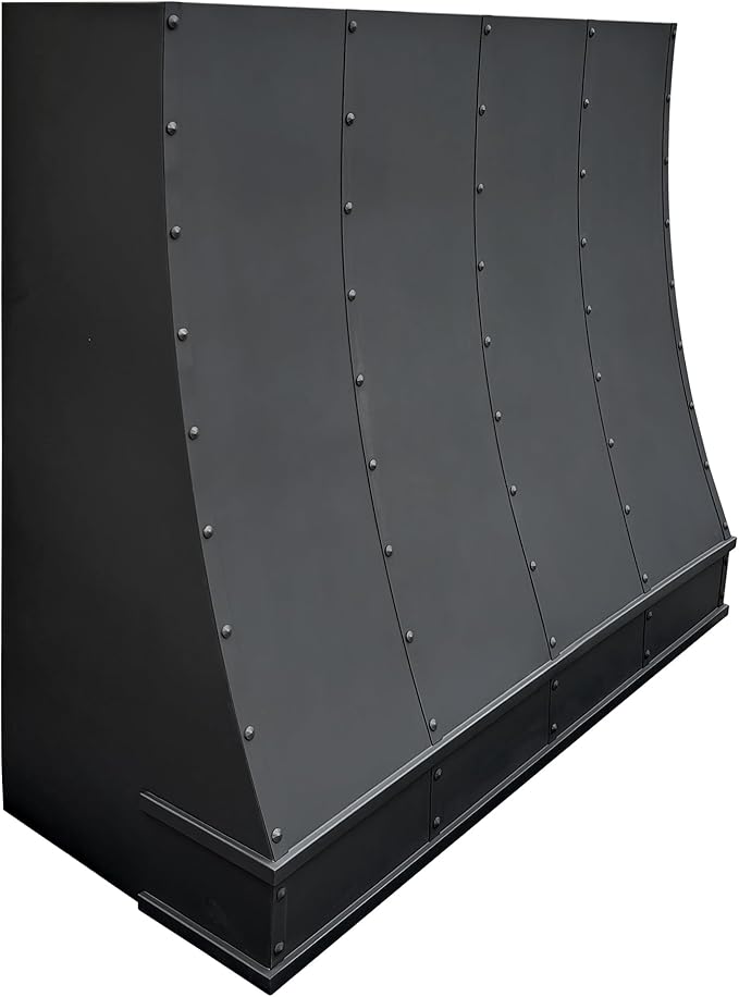 CT Copper Tailor Sloped Copper Vent Hood Wall Mount,54'' W,48''H,21''D,1260 CFM Exhaust Fan,Stainless Steel Vent,LED Light,Dishwasher-Safe Baffle Filters,VH8TR1