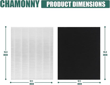 D360 True HEPA Replacement Filter D3, Compatible with D360 Air Purifier, Compare to D3 Filter, Item Number 1712-0101-02,2 H13 True HEPA Filters + 8 Activated Carbon Pre-Filters