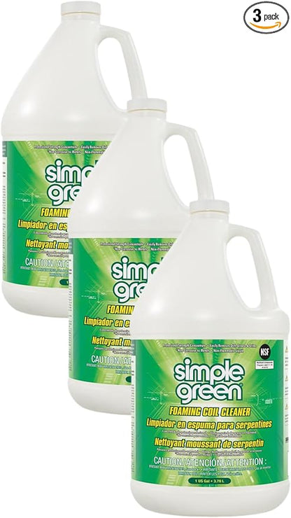 Simple Green Foaming Coil Cleaner - Gallon, 128 Fl Oz (Pack of 3)