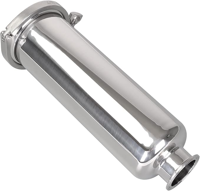 DERNORD 2 Inch Tri-Clamp Filter - SS304 Sanitary Fittings Inline Straight Strainer with 60 Mesh Stainless Screen