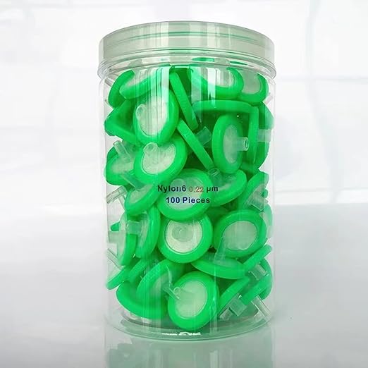 Syringe Filters Nylon Membrane - 25mm Membrane Diameter ,0.22um Pore Size,Pack of 100