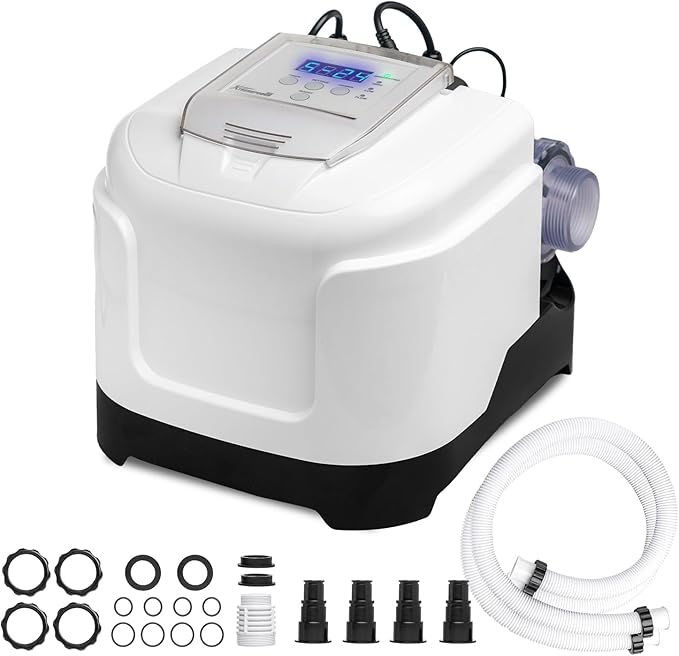 XtremepowerUS Above Ground Pool Salt Water System, Saltwater Chlorinator Built-in Timer for Above Ground Swimming Pool up to 15,000 Gallons with E.C.O. Salt Cell Genertaor