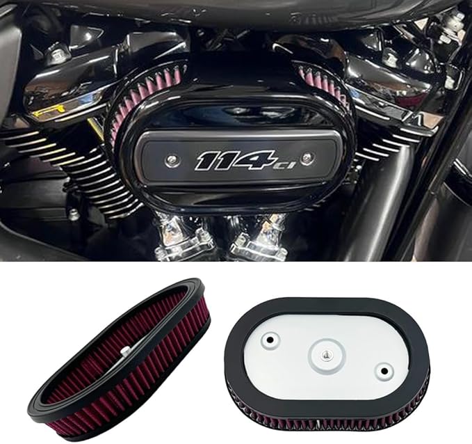 High-Flo Replacement Air Filter Element For Ventilator - Milwaukee-Eight Engine '18-later Softail and '17-later Touring and Trike Models Equipped with 114 Air Cleaner