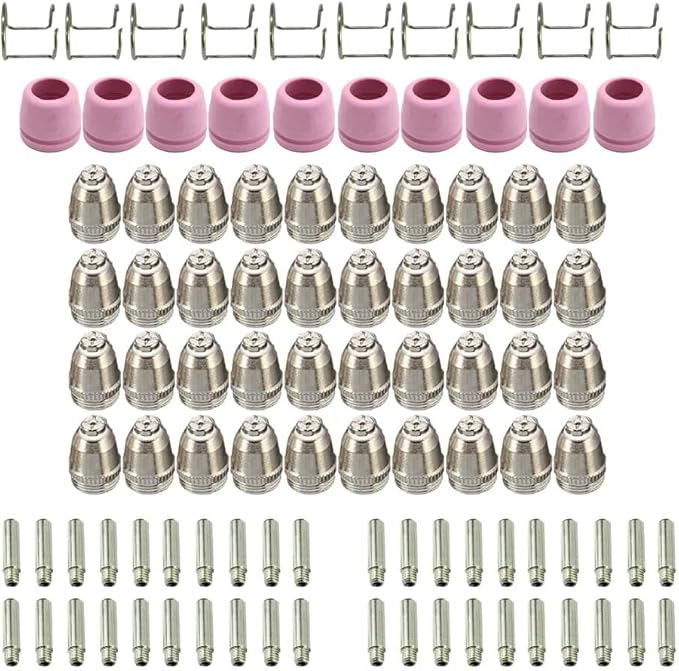 100pcs SG-55 AG-60P WSD-60 Plasma Cutter Consumables，Plasma Cutter Cutting Torch Tip Nozzles Consumables Kit