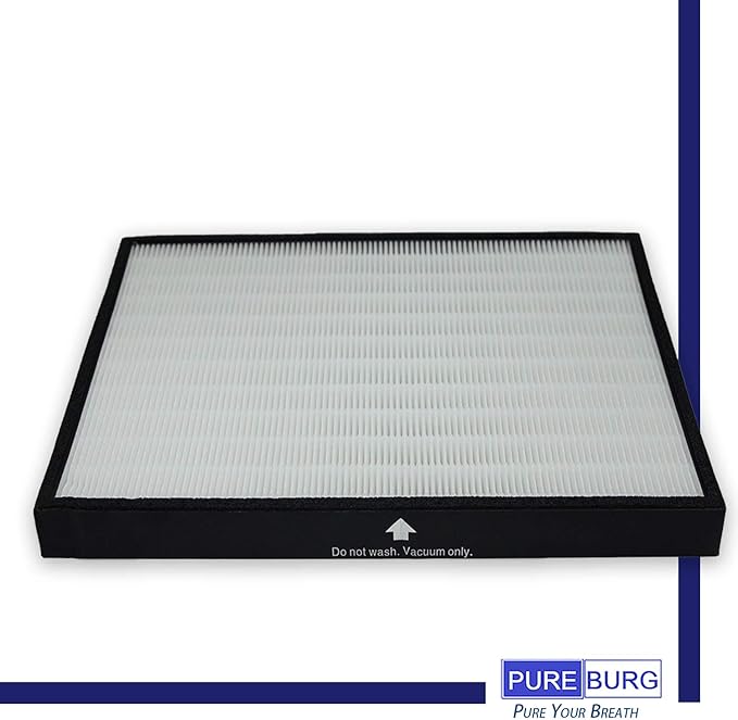 PUREBURG Replacement Filter Compatible with Rabbitair BioGS BioGP SPA-421A SPA-582A Air Purifiers, H13 HEPA Air Clean dust PM2.5 Odor smoke VOCs