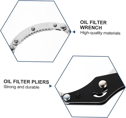2pcs Adjustable Oil Filter Wrench Tool for Easy Removal of Oil Filters Compatible with Small to Medium Trucks and Farm Equipment