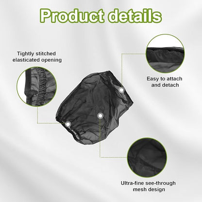 2 PCS Air Filter Cover for Car, Dustproof Cold Air Filter Protective Sock Cover Wrap, Automotive Air Cleaner for High Flow Air Intake Filters, Universal Vehicle Accessories (Large)