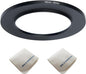 58mm Lens to 82mm Camera Lens Adapter 58mm to 82mm Step Up Ring Adapter Ring for All Brands of UV ND CPL, with Premium Lens Wiping Cloth 2 Pack (58mm-82mm)