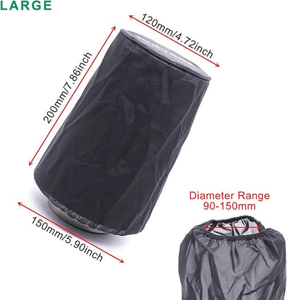 Cone Air Filter Sock Waterproof Universal Fit for Performance Air Intake Filter, Dustproof Protection Cover of High-Flow Air Intake Filter