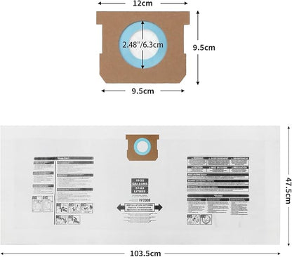 TYPE G 90663 9066300; TYPE J 90673 9067300, Part VF2008, ALYYDBG Replacement for Shop Vac 15-22 Gallon Vac Dust Bags,3 PCS