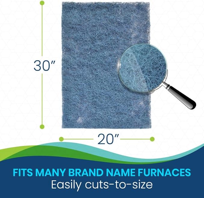 Natural Fiber Hog Hair Furnace Door Filter for Mobile, Manufactured and Modular Homes (20 x 30)