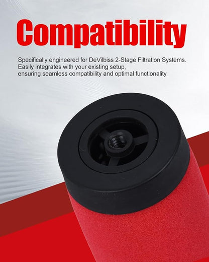 HAF-28 Compressed Air Coalescing Filter Element, OEM-Quality Replacement for DeVilbiss 2-Stage System (Pack of 1)