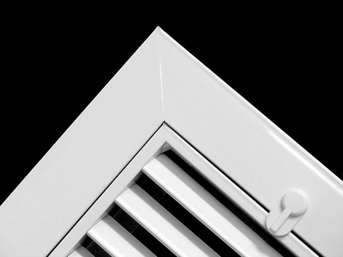 16" X 20" Aluminum Return Filter Grille for 1" Filter - Easy Airflow - Linear Bar Grilles [Outer Dimensions: 18.5w X 22.5h]