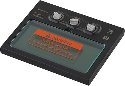 Auto Darkening Welding Lens with Solar Power and Sensor, DIN9-DIN13 LCD Screen Filter for Protective Gear Cover, Fast Response and IR Blocking