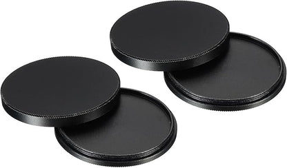 PATIKIL 49mm Lens Cap, 2 Pack Camera Lens Cap Cover Universal Front Metal Lens Filter Stacks Cap Protective Case for 49mm Camera Circular Polarizing Fader ND Filter, Black
