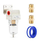 1/4" NPT Air Dryer for Compressor | Compressed Air Line Filter | 5 Micron Brass Element|Bracket, Poly Bowl, 145 psI