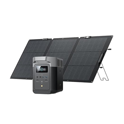 EF ECOFLOW Solar Generator DELTA 2 with 160W Solar Panel, LFP(LiFePO4) Battery, Fast Charging, Portable Power Station for Home Backup Power, Camping & RVs