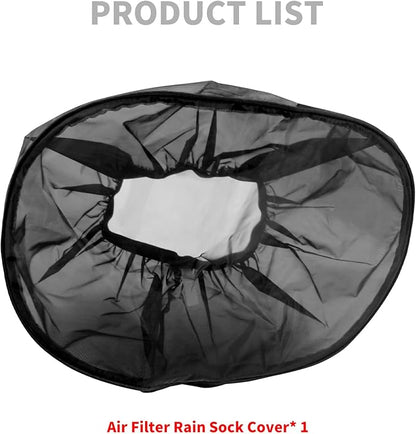 Waterproof Air Filter Rain Sock Motorcycle Dustproof Air Intake Protective Cover Air Cleaner Filter Fit for Harley Sportster XL Touring Road King Street Glide Dyna Softail