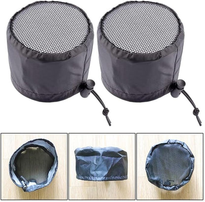 FABULETTA 2Pcs Grow Tent Vent Cover Set 4in 6in 8in Waterproof Oxford Cloth Mesh Duct Filter with Elastic Band and Fixed Buckle for Plant Greenhouse Airflow Dust and Pest Control(6in)