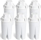 Amazon Basics Enhanced Replacement Water Filters for Water Pitchers, BPA-Free, WQA & NSF Certified, Compatible with Brita Water Pitchers & Drinking Water Filter Systems, 1 Year Filter Supply, 6-Pack