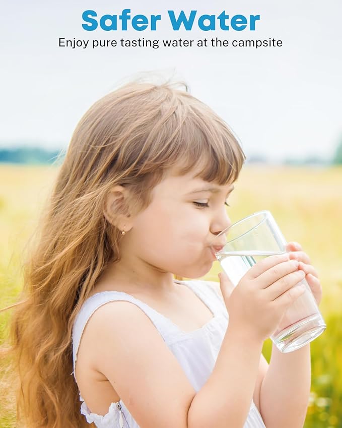Kohree RV Inline Water Filter, NSF Certified, Camper Water Filter Reduces Chlorine, Bad Taste, Odor, RV Accessories Water Hose Filter for RV Campers, Marine, Gardening, Boats, Trailer, 4 Pack