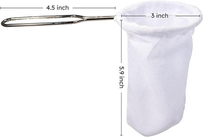 Coffee Sock Strainer Traditional Thai Brewing Coffee Filter for Rich Coffee and Tea 3 inch