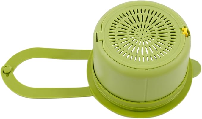 JOMCYDM Kitchen Sink Basket, Faucet Hanging Draining Basket, Kitchen Waste Catcher Hands-Free Press to Empty, Prevents Clogs & Messy Scraping (Green)