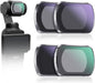 Black Mist Filter ND Filters Set for DJI Osmo Pocket 3 Creative Filter Beauty Soft Filters Creator Combo Camera Accessories-4 Pack(Black Mist ND16 ND64 ND256)