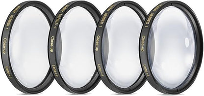 62mm 7PC Filter Set for Panasonic DMC-FZ1000 4K Point and Shoot Camera - Includes 3 PC Filter Kit (UV-CPL-FLD) and 4PC Close Up Filter Set (+1+2+4+10)